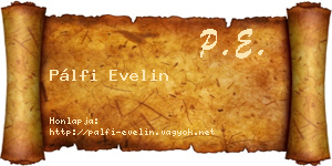 Pálfi Evelin névjegykártya